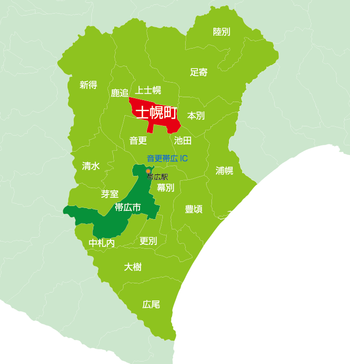 士幌町地図