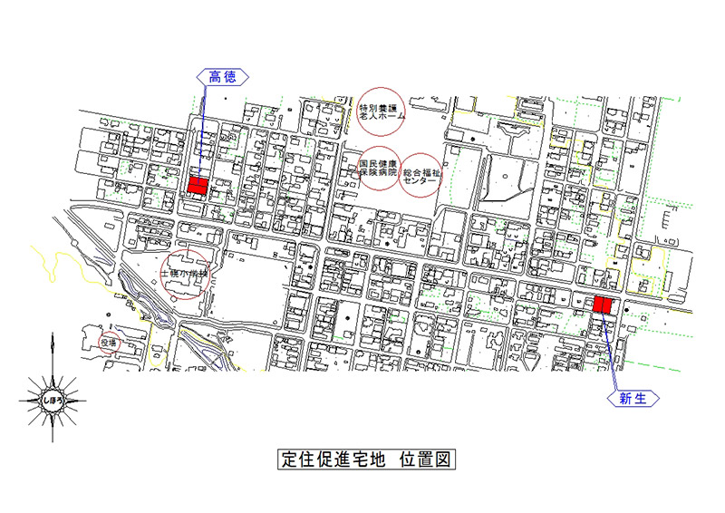 定住促進宅地位置図