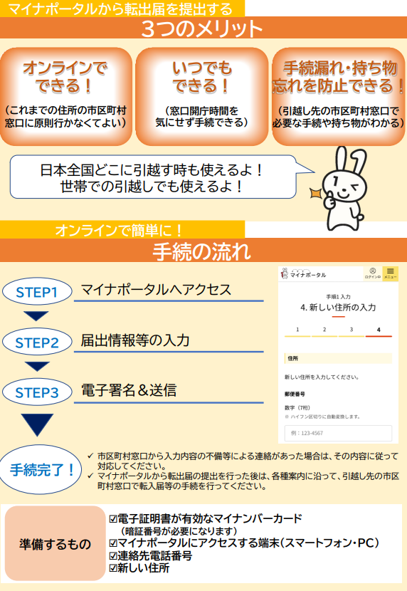マイナポータルから転出届を提出する３つのメリット