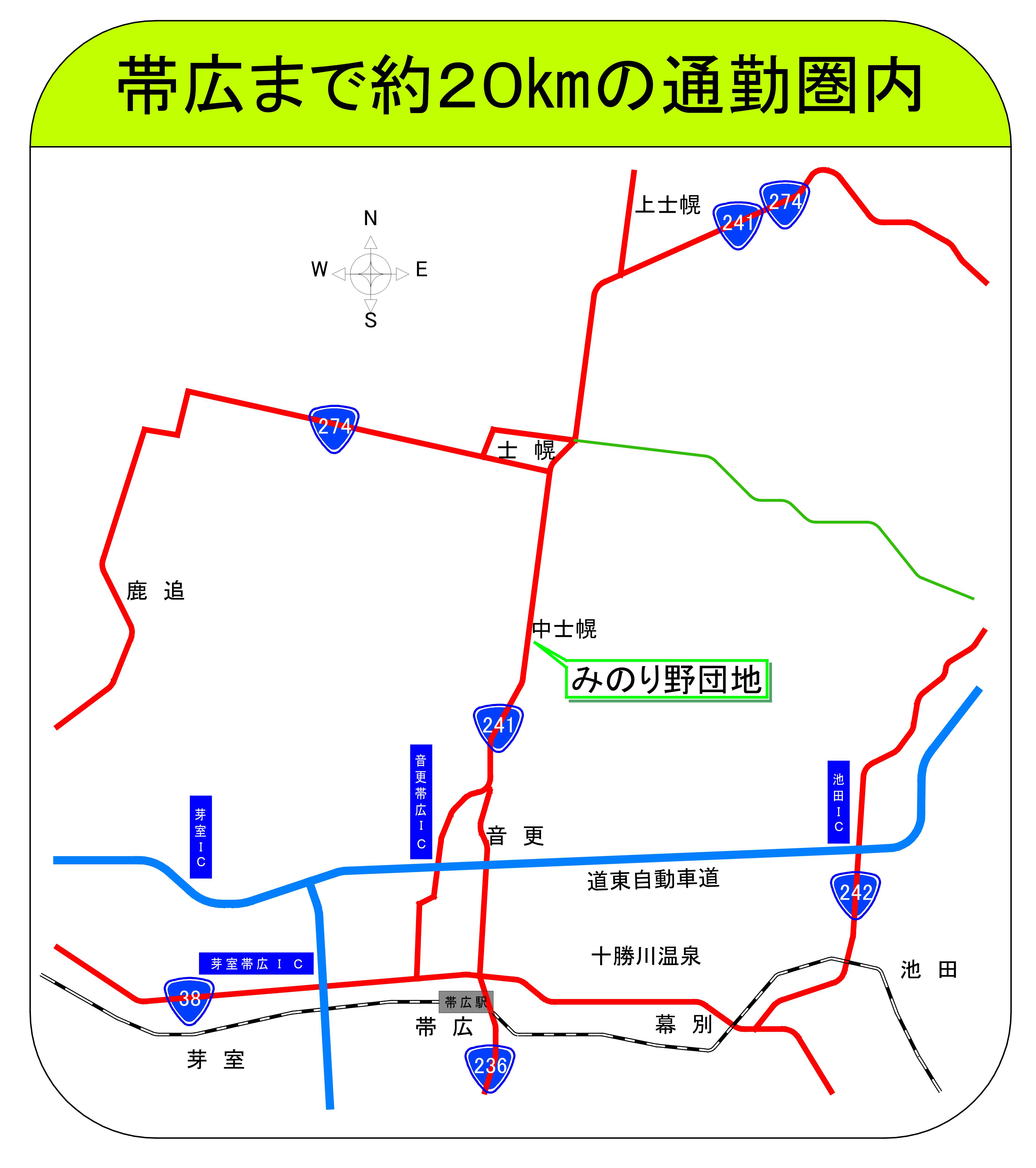 みのり野位置図