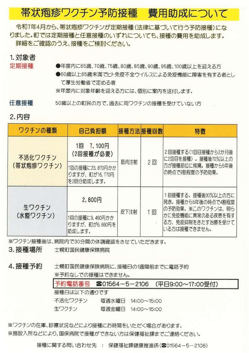 帯状疱疹ワクチン