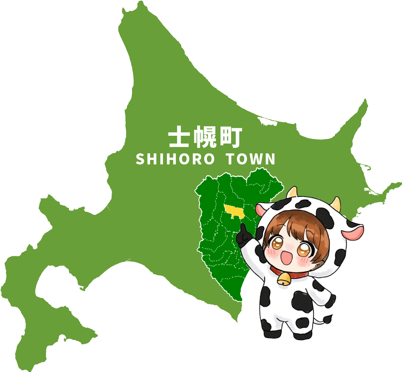 北海道の中の士幌町の位置